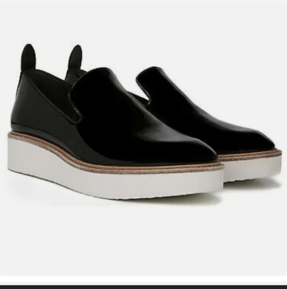 Vince Womens Patent Leather Platform Slip On Loafers Size 6 - Picture 1 of 7